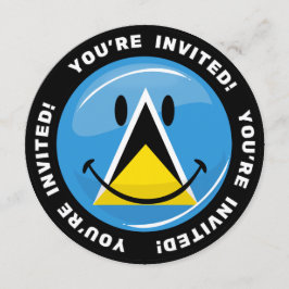 Het glimlachen van de vlag van Saint Lucia Kaart