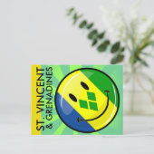 Het glimlachen van de vlag van St. Vincent en de G Briefkaart (Staand voorkant)