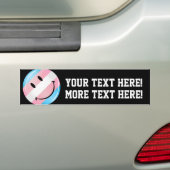 Het glimlachen van de vlag van Transgender Bumpersticker (Op auto)