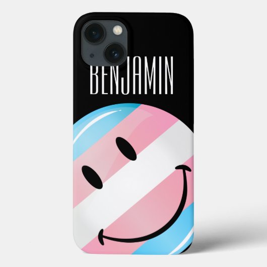 Het glimlachen van de vlag van Transgender Case-Mate iPhone Case (Achterkant)