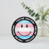 Het glimlachen van de vlag van Transgender Kaart (Staand voorkant)