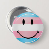 Het glimlachen van de vlag van Transgender Ronde Button 7,6 Cm (Voorkant /achterkant)