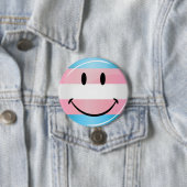 Het glimlachen van de vlag van Transgender Ronde Button 7,6 Cm (In situ)