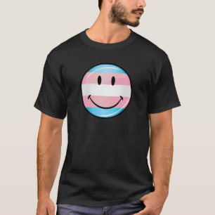 Het glimlachen van de vlag van Transgender T-shirt