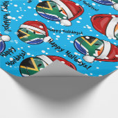 Het glimlachen van de Zuid-Afrikaanse kerststijl m Cadeaupapier (Hoek)