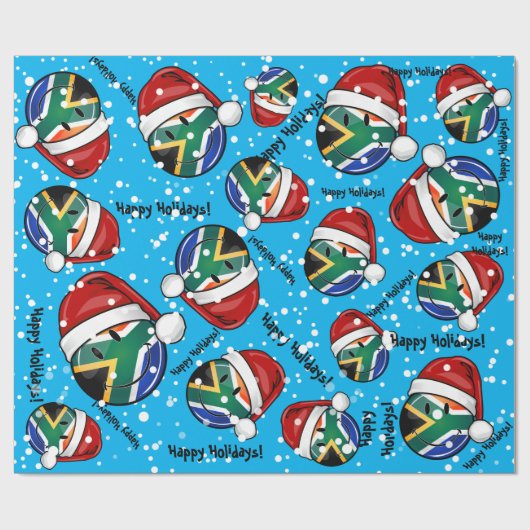 Het glimlachen van de Zuid-Afrikaanse kerststijl m Cadeaupapier (Vlak)