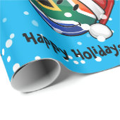 Het glimlachen van de Zuid-Afrikaanse kerststijl m Cadeaupapier (Rol Hoek)