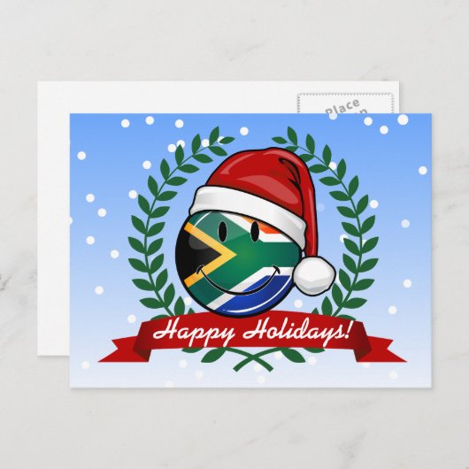 Het glimlachen van de Zuid-Afrikaanse kerststijl m Feestdagenkaart (Voorkant / Achterkant)