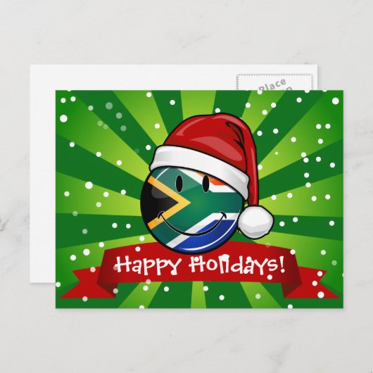 Het glimlachen van de Zuid-Afrikaanse kerststijl m Feestdagenkaart (Voorkant / Achterkant)