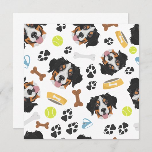 Het glimlachen van Dog Bernese Mountain Dog (Voorkant / Achterkant)