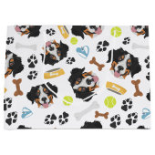 Het glimlachen van Dog Bernese Mountain Dog Groot Cadeauzakje (Voorkant)
