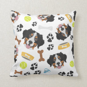 Het glimlachen van Dog Bernese Mountain Dog Kussen