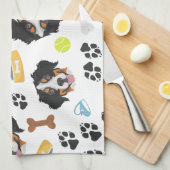 Het glimlachen van Dog Bernese Mountain Dog Theedoek (Quarter Fold)