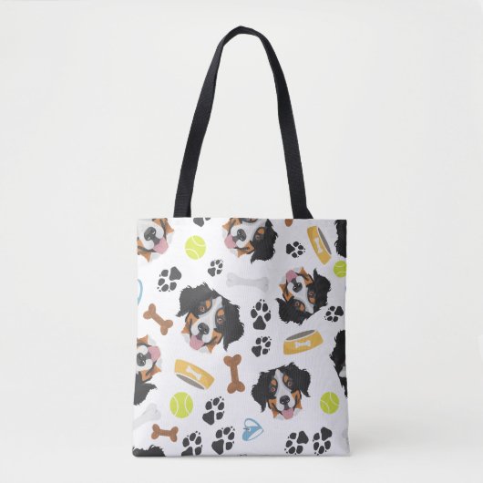 Het glimlachen van Dog Bernese Mountain Dog Tote Bag (Voorkant)