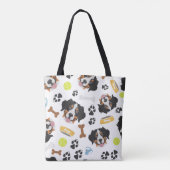 Het glimlachen van Dog Bernese Mountain Dog Tote Bag (Achterkant)
