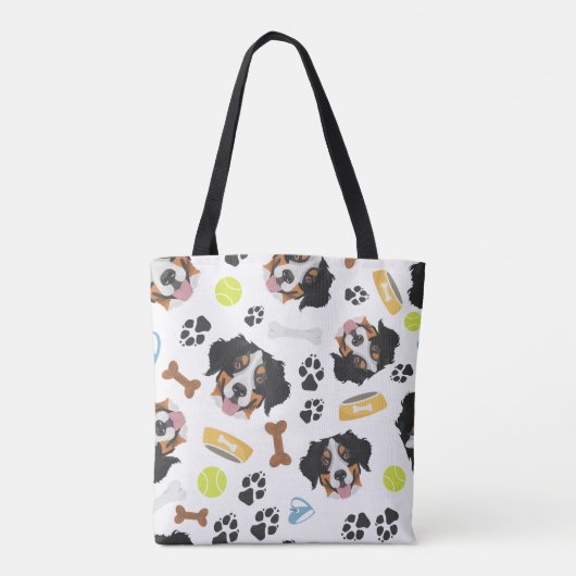 Het glimlachen van Dog Bernese Mountain Dog Tote Bag (Achterkant)