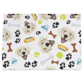 Het glimlachen van Dog Golden Retriever Groot Cadeauzakje (Voorkant)