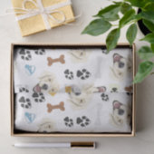 Het glimlachen van Dog Golden Retriever Tissuepapier (Geschenk)