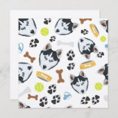 Het glimlachen van Dog Husky (Voorkant / Achterkant)