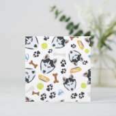 Het glimlachen van Dog Husky (Staand voorkant)