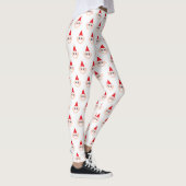 Het glimlachen van Elf Red Pet Winter Holiday Kers Leggings (Rechts)