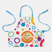 Het glimlachen van emoji en kleurrijke cirkels schort (Voorkant)