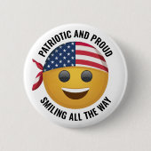 Het glimlachen van Emoji Face Ronde Button 5,7 Cm (Voorkant)