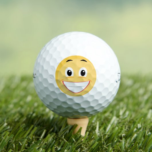 Het glimlachen van Emoji Golf Balls Golfballen (Insitu Shirt)