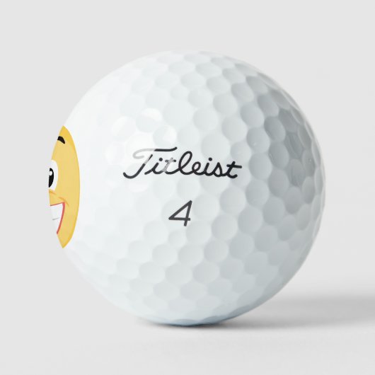 Het glimlachen van Emoji Golf Balls Golfballen (Logo)