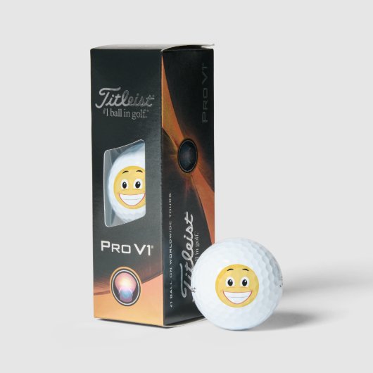 Het glimlachen van Emoji Golf Balls Golfballen (Verpakking)