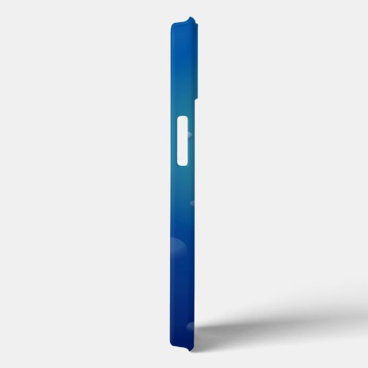 Het glimlachen van Funny Shark op blauwe achtergro Case-Mate iPhone Case (Achterkant / Rechts)