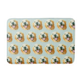 Het glimlachen van Golden Retriever Dog in Waterve Badmat (Voorkant)