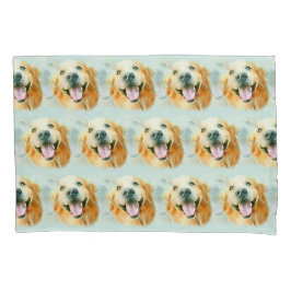 Het glimlachen van Golden Retriever Dog in Waterve Kussensloop