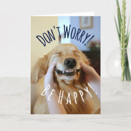 Het glimlachen van Golden Retriever Dog maakt zich Kaart