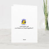 Het glimlachen van Golden Retriever in Waterverf Kaart (Achterkant)