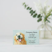 Het glimlachen van Golden Retriever in Waterverf Visitekaartje (Staand voorkant)