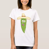 Het glimlachen van Green Chili Pepper T-shirt (Voorkant)