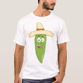 Het glimlachen van Green Chili Pepper T-shirt (Voorkant)