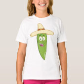Het glimlachen van Green Chili Pepper T-shirt (Voorkant)