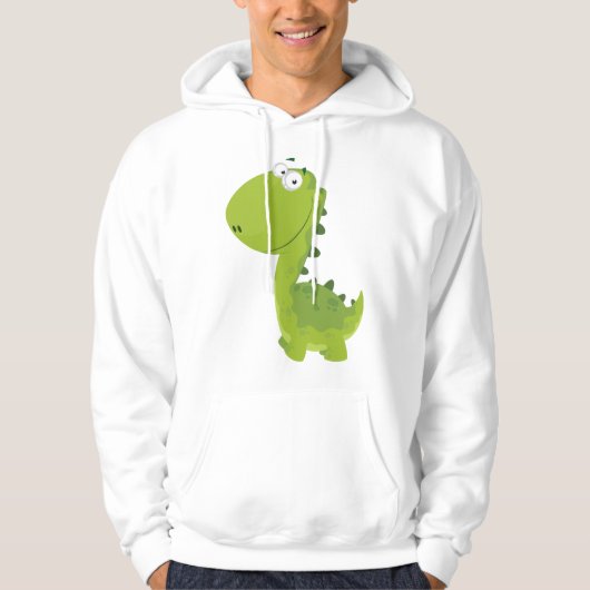 Het glimlachen van Green Dino Hoodie (Voorkant)