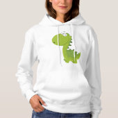 Het glimlachen van Green Dino Hoodie (Voorkant)