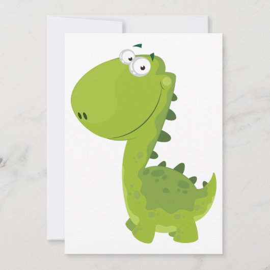 Het glimlachen van Green Dino Kaart (Voorkant)