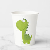 Het glimlachen van Green Dino Papieren Bekers (Voorkant)