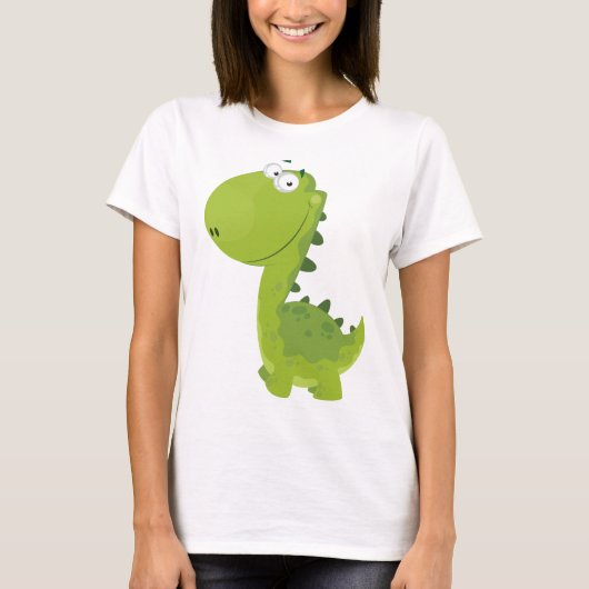 Het glimlachen van Green Dino T-shirt (Voorkant)