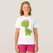 Het glimlachen van Green Dino T-shirt (Voorkant volledig)