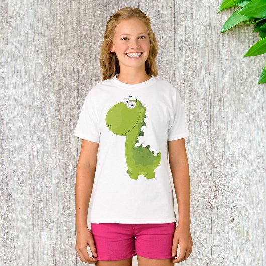 Het glimlachen van Green Dino T-shirt