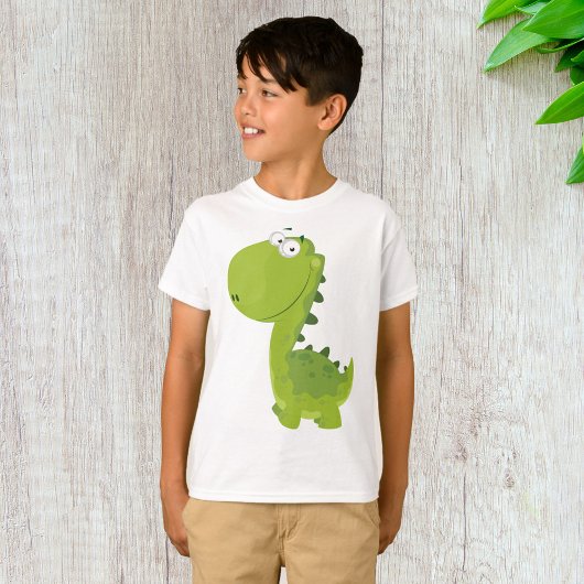 Het glimlachen van Green Dino T-shirt