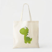 Het glimlachen van Green Dino Tote Bag (Voorkant)