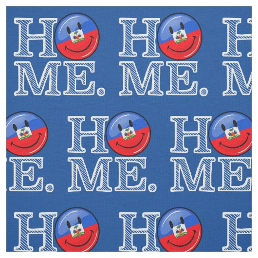 Het glimlachen van Haïtiaanse vlag Housewarming Stof (Swatch)