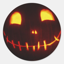 Het glimlachen van Halloween Jack-o-Lantern Ronde Sticker